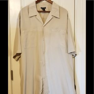 Men’s Short Sleeve Button Down Silk Shirt
